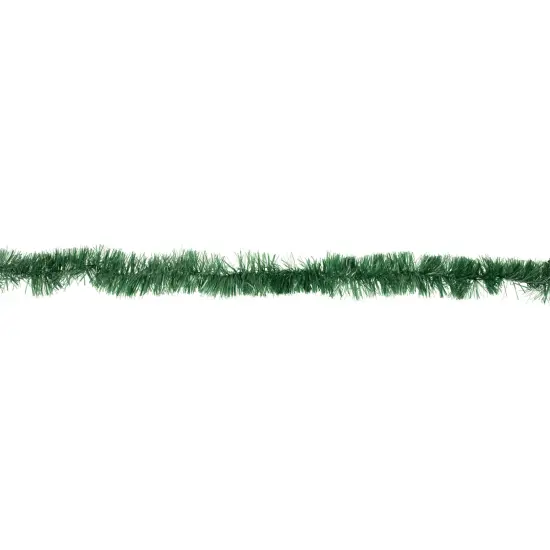 Northlight Commercial Tinsel Foil Christmas Garland - 50' x 2.5" - Green - Unlit {5}