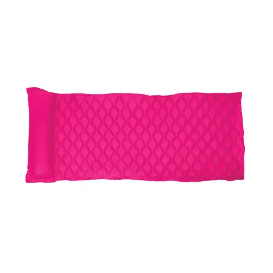 Swim Central 85" Roll 'N' Go Pink Inflatable Swimming Pool 1-Person Air Mattress with Pillow {1}
