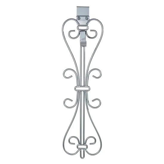 Adjustable Wreath Hanger for Door - Elegant Silver {2}
