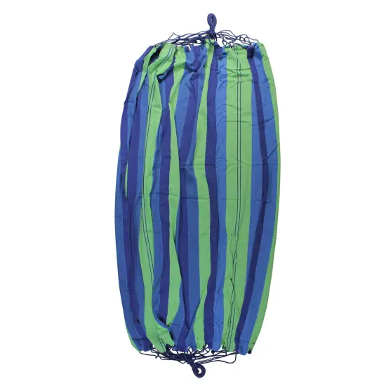 Northlight Striped Woven Two Person Double Brazilian Hammock - 78" x 59" - Blue and Green {7}