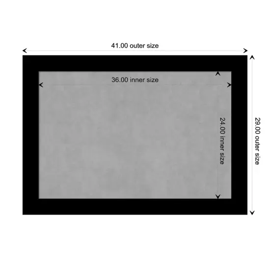Basic Wood Framed Magnetic Board Basic Black {1}