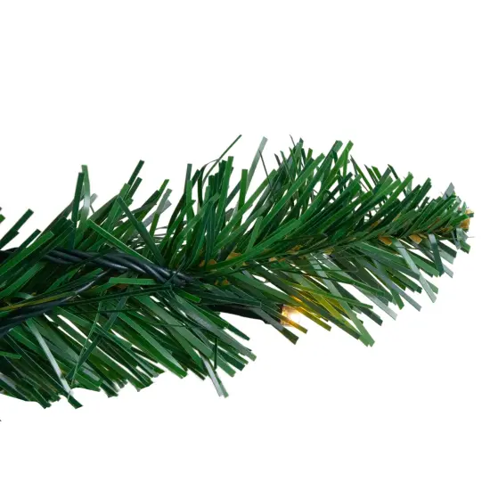 Northlight 7.5' Pre-Lit Full Twin Lakes Fir Artificial Christmas Tree - Warm White LED Lights Green {4}