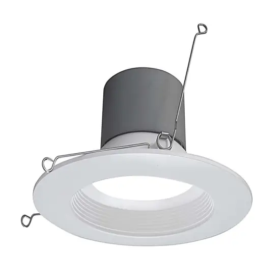 NICOR 5/6in. 878Lm LED Downlight in White w/ Baffle, 3000K Round Recessed Light {5}