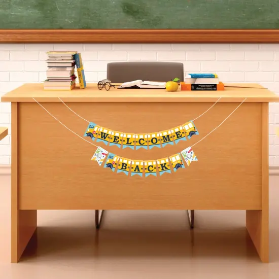 Big Dot of Happiness Back to School - First Day of School Classroom Decorations Mini Pennant Banner - Welcome Back {3}