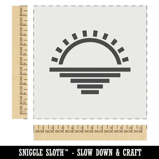 Sunset Over Water Wall Cookie DIY Craft Reusable Stencil {1}