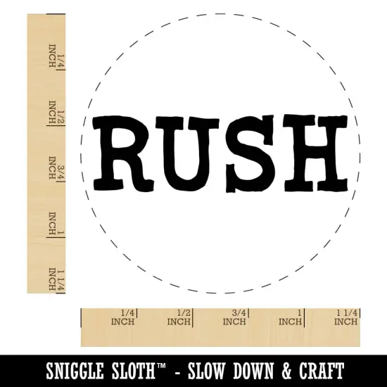 Rush Fun Text Rubber Stamp for Stamping Crafting Planners {1}
