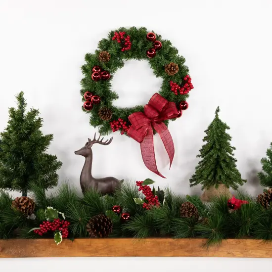 Northlight Artificial Colorado Spruce Christmas Wreath - 16" - Unlit Green {4}