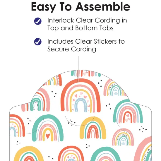 Big Dot of Happiness Hello Rainbow - Boho Baby Shower and Birthday Party Vertical Photo Garland 35 Pieces {6}