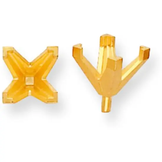 18K Gold 4 Prong Princess Peg V-End Setting 6.5mm {1}