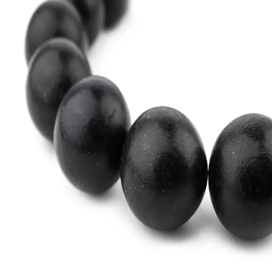 The Bead Chest Natural 20mm Wooden Beads in Black for Jewelry Making &ndash; Round Loose Wood Spacer Beads I Approximately 20 Beads {1}