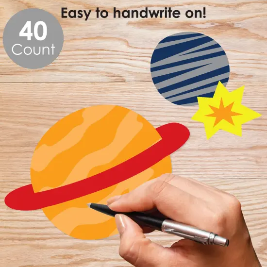 Big Dot of Happiness Outer Space Galaxy - DIY Classroom Decorations - Bulletin Board Cut-Outs - Set of 40 {3}