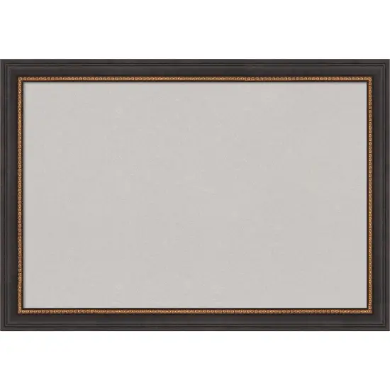 Ashton Black Wood Framed Corkboard, Grey Cork {1}
