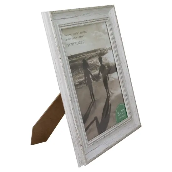 Northlight 8" x 10" White Distressed Vintage Picture Frame Tabletop Decor {4}