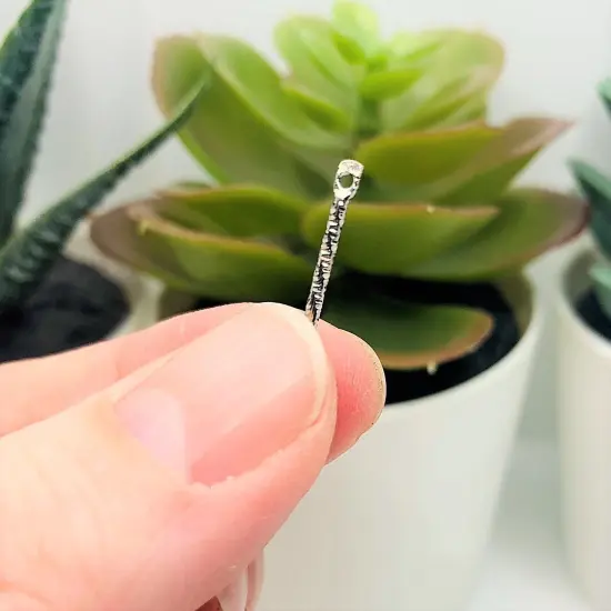 4, 20 or 50 Pieces: Silver Toned 17x2mm Decorative Bar Connectors {4}