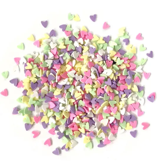 Buttons Galore and More Sprinkletz - Tiny Polymer Clay Embellishments - Hearts Bundle 36 grams {3}