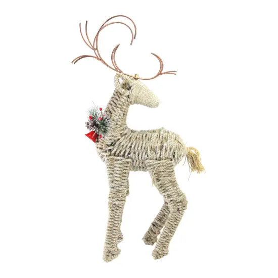 Northlight Reindeer Facing Backwards with Jingle Bell Christmas Figurine - 27" Brown {1}