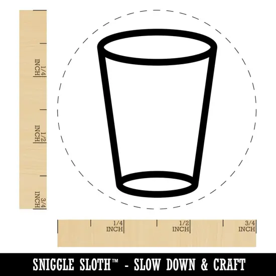 Empty Water Glass Cup Self-Inking Rubber Stamp for Stamping Crafting Planners Black {1}