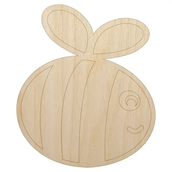 Buzzy Bumble Bee Unfinished Wood Shape Piece Cutout for DIY Craft Projects {7}