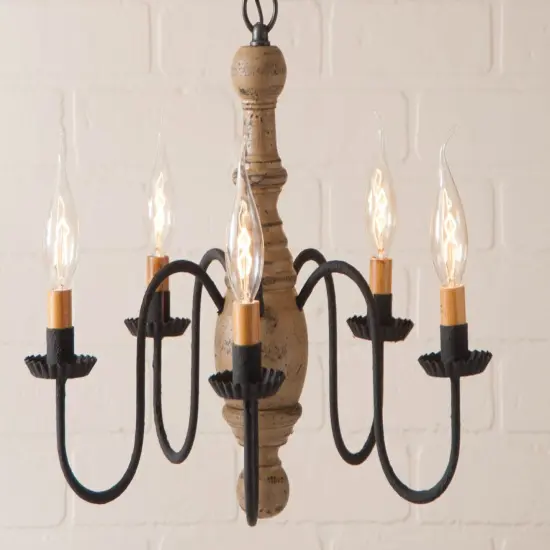 Lancaster Chandelier in Pearwood {4}