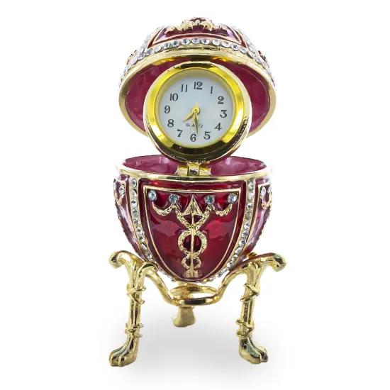 1895 Rosebud Royal Imperial Easter Egg with Clock Surprise {1}