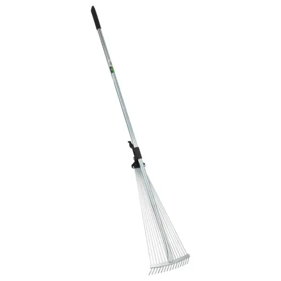 Best Garden Steel Leaf Rake Adjustable Head Width up to 25 inches {5}