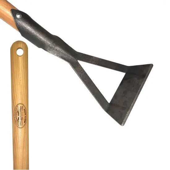 DeWit Junior Hoe, Slice Weeds with Boron Steel and 37 Inch Long Ash Wood Handle, Fits Small Hands {1}