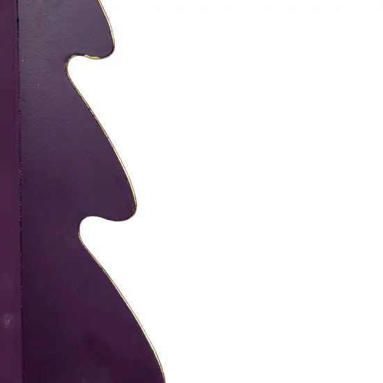 Northlight Triangular Christmas Tree with Curved Edges Decoration - 12" - Purple {5}