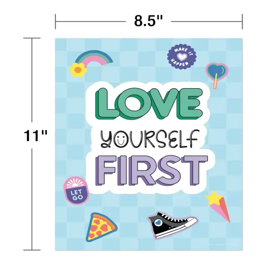 Carson Dellosa We Stick Together 12-Piece Posters Set, Motivational 8.5" x 11" 70s and 80s Groovy Wall Art With Positive Affirmations for Bulletin Board, Door, Retro Classroom Decor {3}