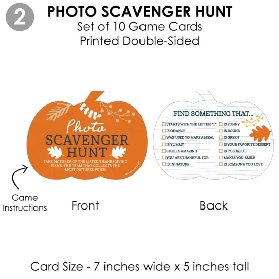 Big Dot of Happiness Happy Thanksgiving - 4 Fall Harvest Party Games - 10 Cards Each - Gamerific Bundle {7}