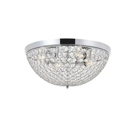 Taye 4 light Chrome Flush Mount {1}