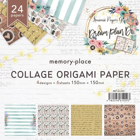 Memory Place Collage Origami Paper 6"X6" 24/Pkg-Dream Plan Do {1}