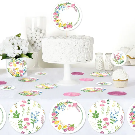 Big Dot of Happiness Wildflowers - Boho Floral Party Giant Circle Confetti - Party Decorations - Large Confetti 27 Count {6}