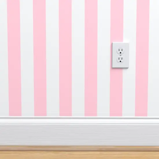 Pre-Pasted Wallpaper 2FT Wide Preppy Stripe Coastal Nautical Grandmillennial Feminine Beach Custom Pre-pasted Wallpaper by Spoonflower {4}