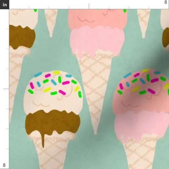 Various Fabrics by the Yard or Fat Quarter Whimsical Colorful Food Summer Sweets Custom Printed Fabric by Spoonflower {4}