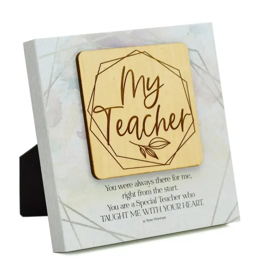 Dexsa My Teacher Meadow Wood Plaque 6 inches x 6 inches {1}