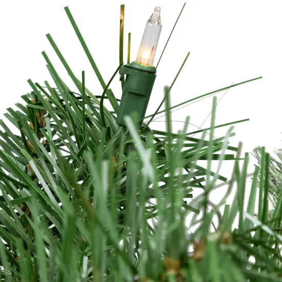 Northlight Pre-Lit Mixed Cashmere Pine Artificial Christmas Wreath - 36" - Clear Lights Green {6}