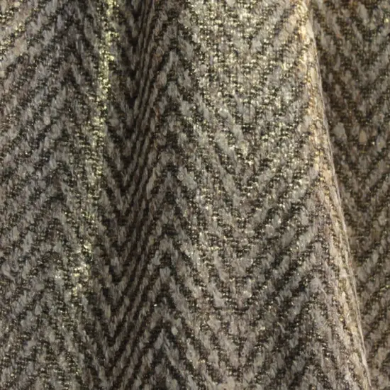 Melrose 72" Metallic Gold and Brown Chevron Rectangular Table Runner {3}