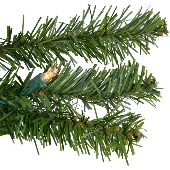 Northlight Pre-Lit Commercial Canadian Pine Artificial Christmas Wreath - 5' - Clear Lights Green {3}