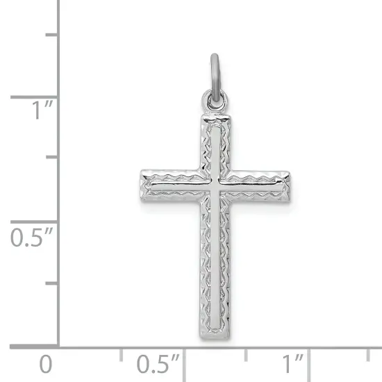 Sterling Silver Cross Charm Jewerly 27mm x 16mm {4}