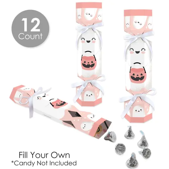 Big Dot of Happiness Pastel Halloween - No Snap Pink Pumpkin Party Table Favors - DIY Cracker Boxes - Set of 12 {4}