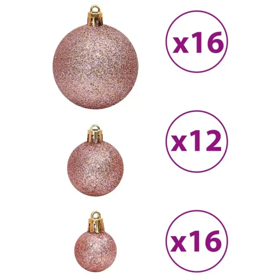 Christmas Baubles 100 pcs1.2" / 1.6" / 2.4" Pink and Rose {5}