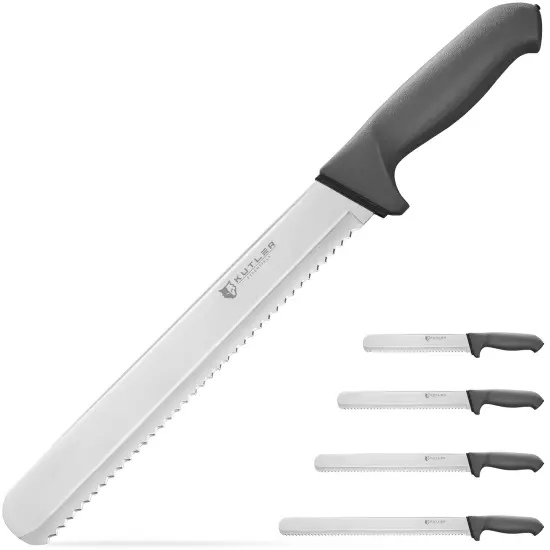 KUTLER Professional Bread Knife and Cake Slicer with Serrated Edge - Ultra-Sharp Stainless Steel Cutlery {7}
