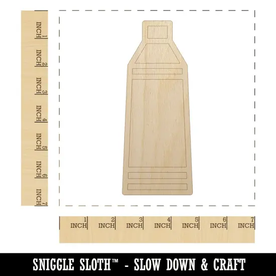 Toothpaste Tube Unfinished Wood Shape Piece Cutout for DIY Craft Projects {1}