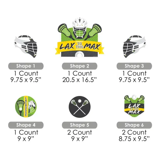 Big Dot of Happiness Lax to the Max Lacrosse Yard Sign and Outdoor Lawn Decorations Party Yard Signs Set of 8 {7}