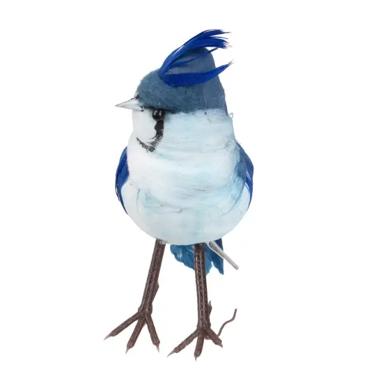 Northlight Blue Jay Clip-On Christmas Ornament - 4.5" - Blue and White {4}