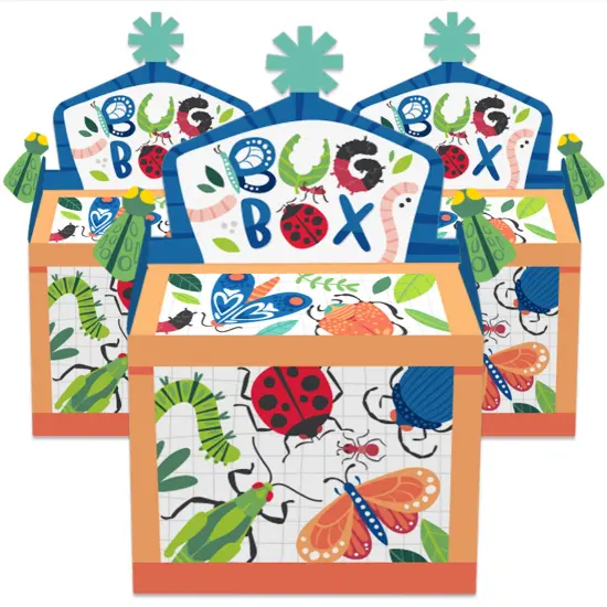 Big Dot of Happiness Buggin' Out - Treat Box Party Favors - Bugs Birthday Party Goodie Gable Boxes - Set of 12 {3}