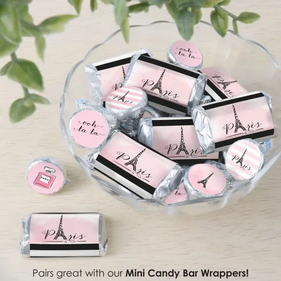 Big Dot of Happiness Paris, Ooh La La - Paris Themed Baby Shower or Birthday Party Small Round Candy Stickers - Party Favor Labels - 324 Count {7}