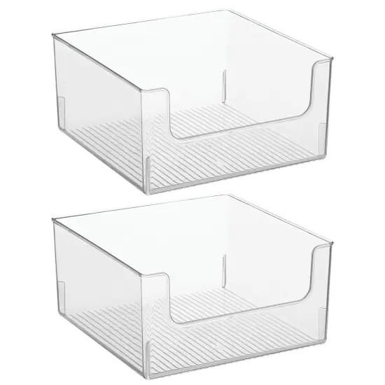 mDesign Plastic Bathroom Storage Organizer Bin with Open Front {5}