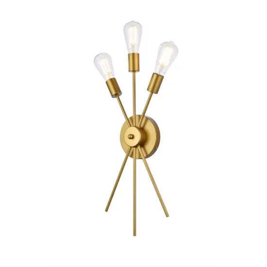 Lucca 11 inch bath sconce in brass {3}
