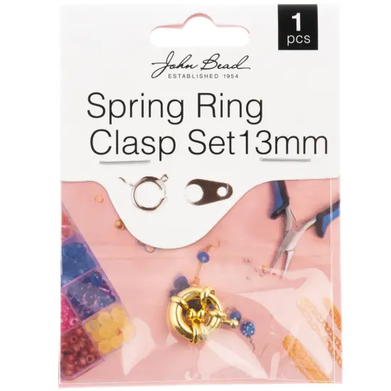 John Bead Spring Ring Set 13mm-Gold {1}